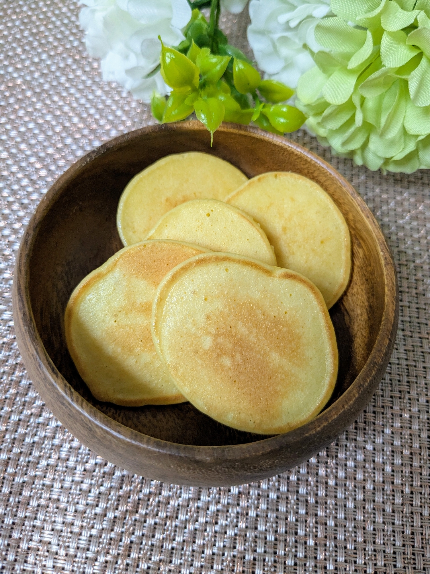 手づかみ離乳食♡米粉パンケーキ