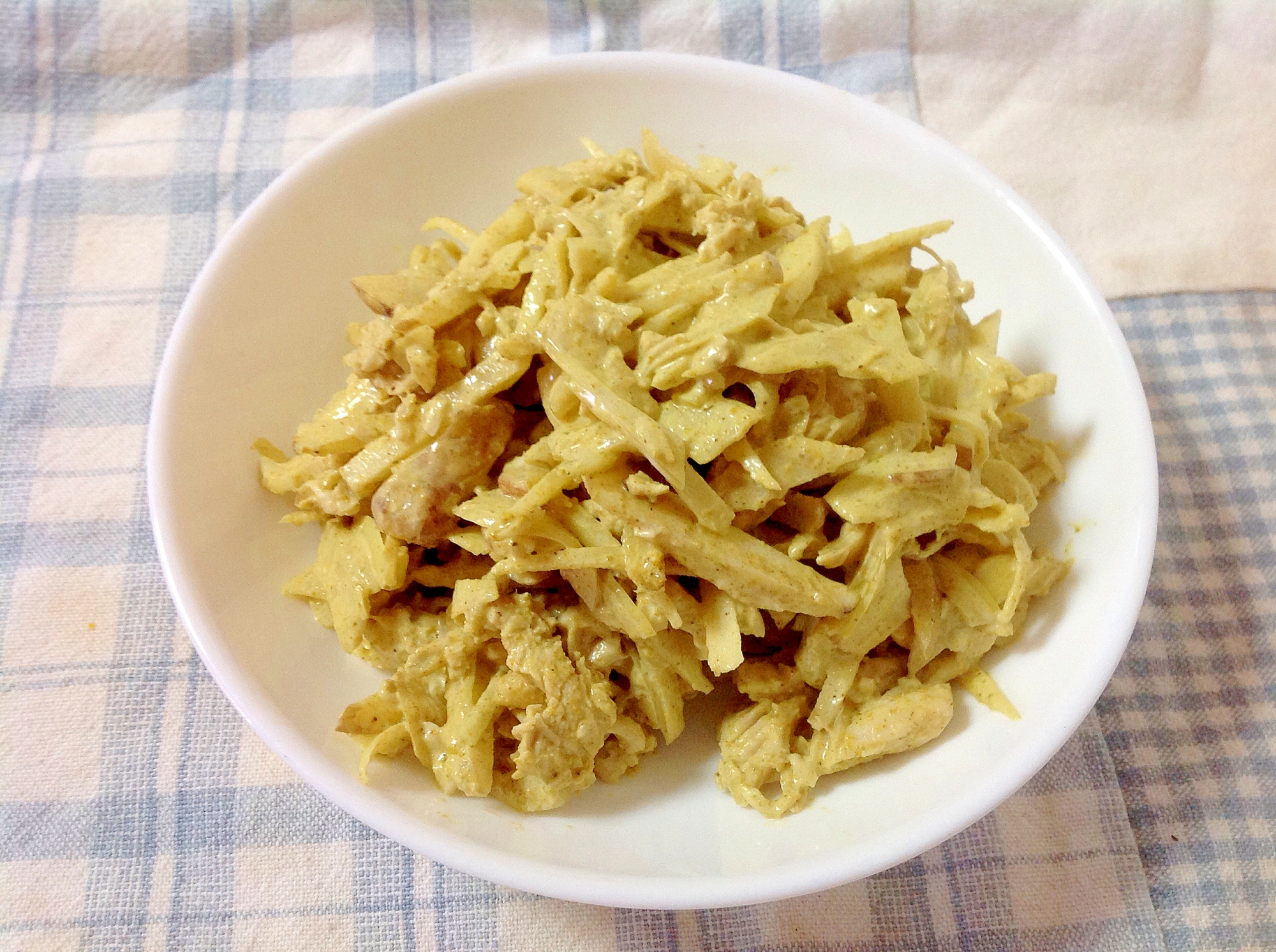 菊芋とささみのカレーマヨサラダ(*^◯^*)