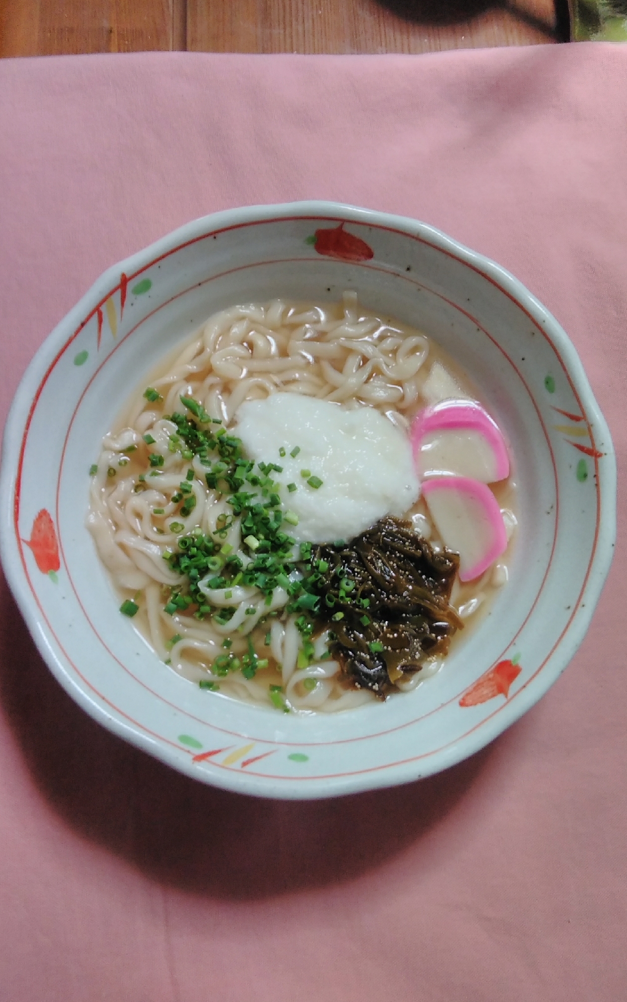 子持ちめかぶと山芋うどん