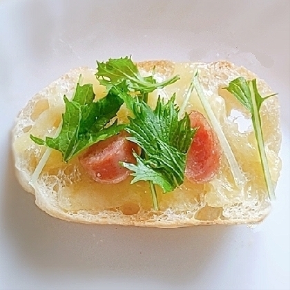 水菜ソーセージトースト˖✧˖°