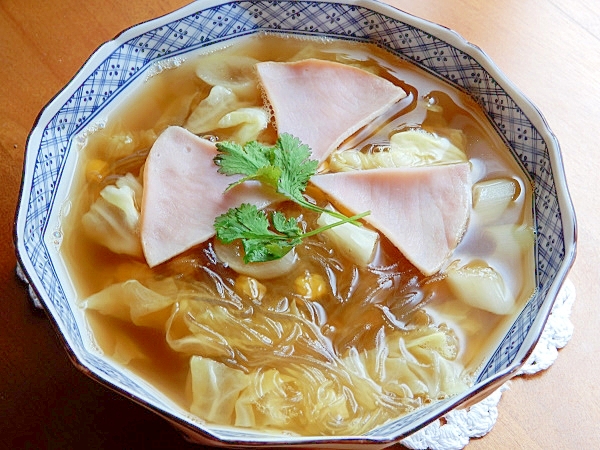 5分!?インスタント付属タレで❤春雨ラーメン♪
