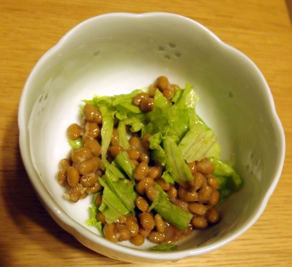 梅風味のレタス納豆