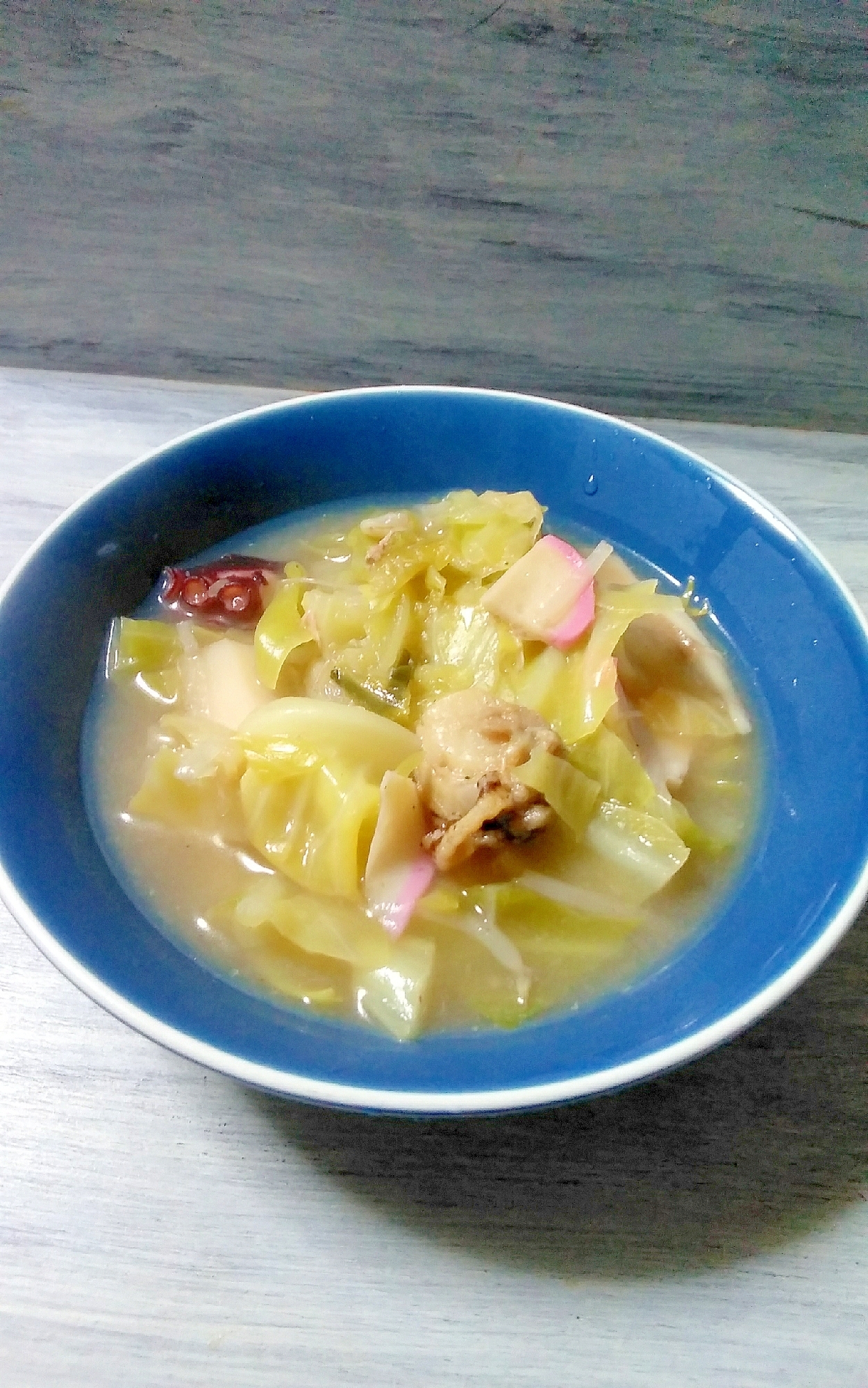 タコ入り✨チャンポン風スープ（麺なし）