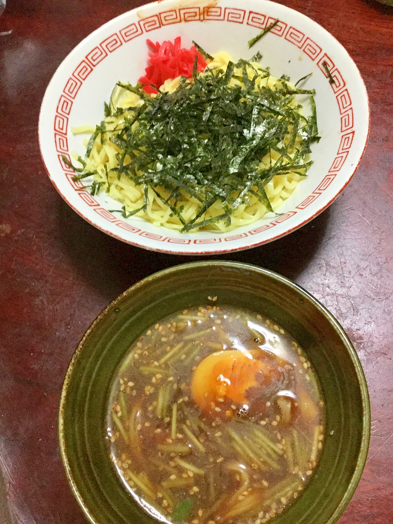 三つ葉と鶏モモのつけ麺！