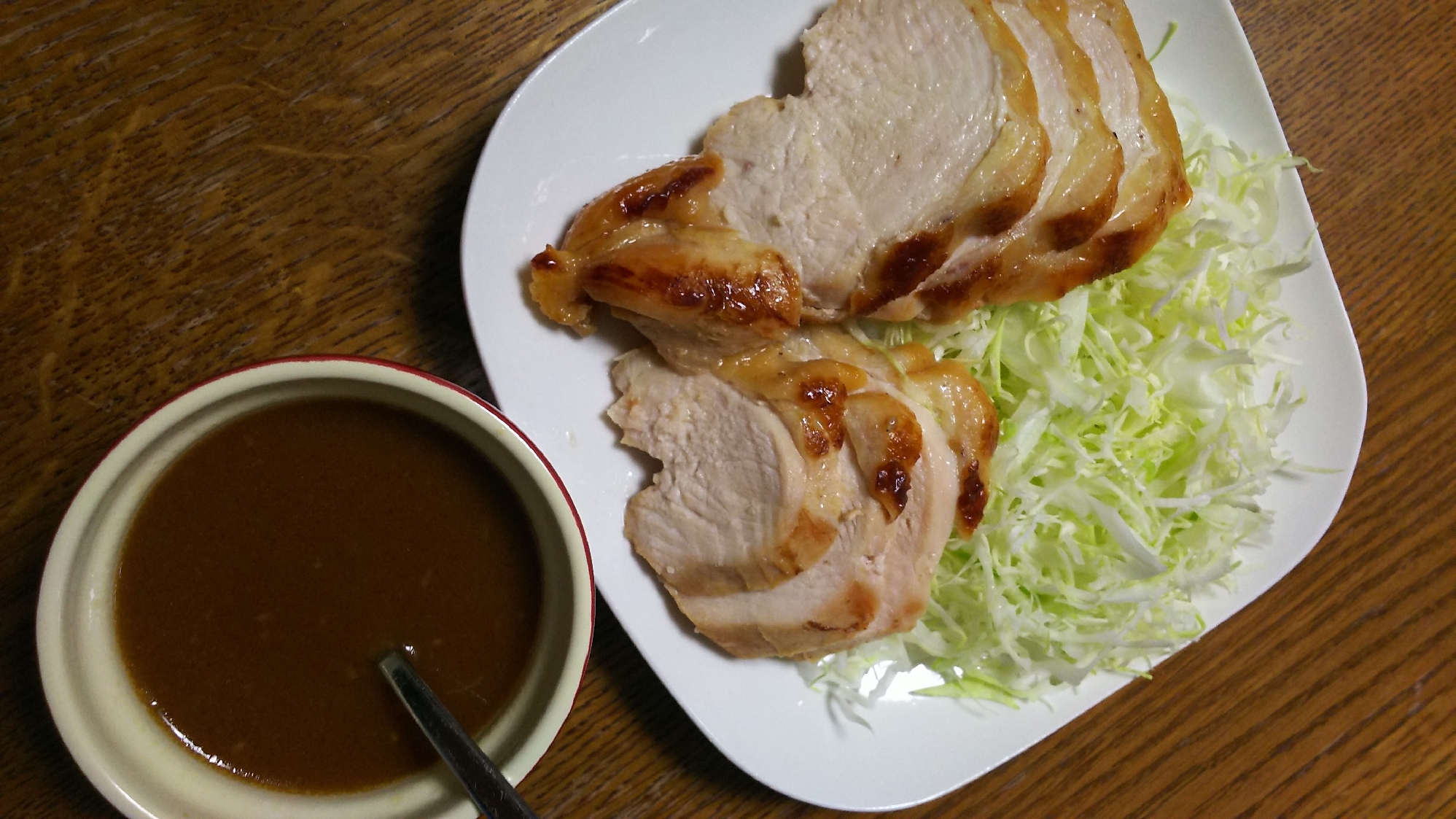 鶏むね肉のカルピス&焼肉のたれ漬け焼き