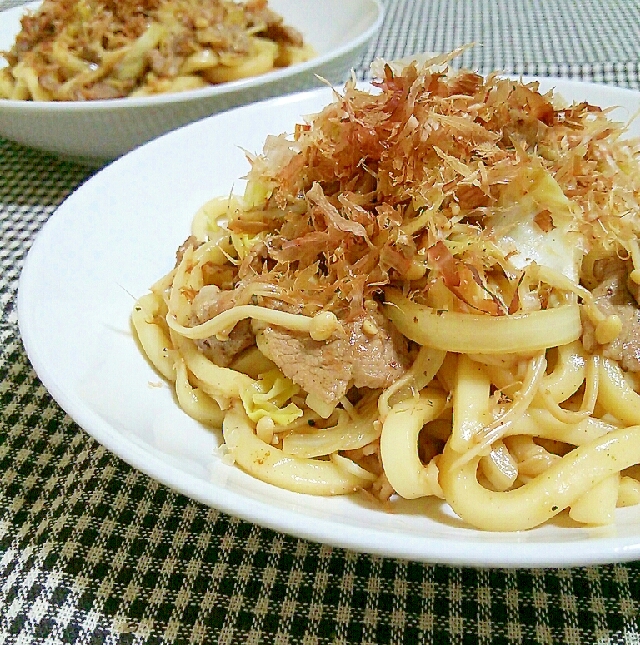 えのきたっぷり☆焼きうどん