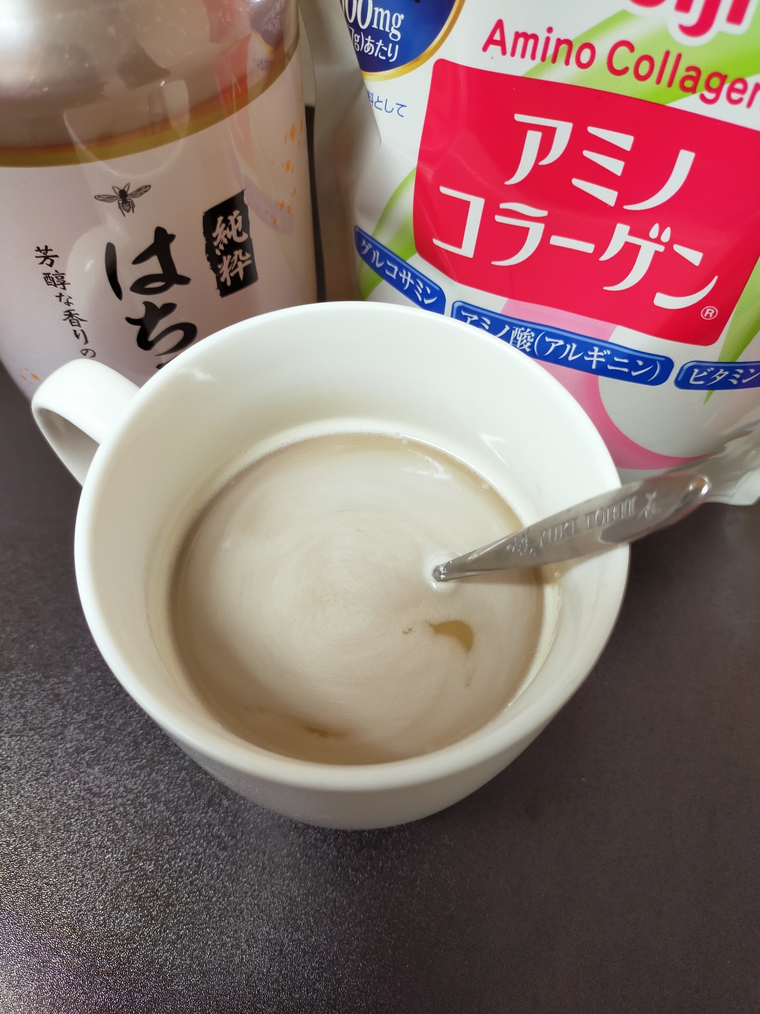 コラーゲン摂取の♪まろやか簡単ハニーカフェオレ