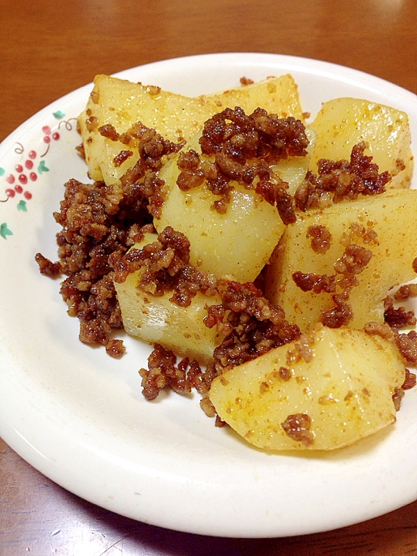 じゃがカレーそぼろ炒め