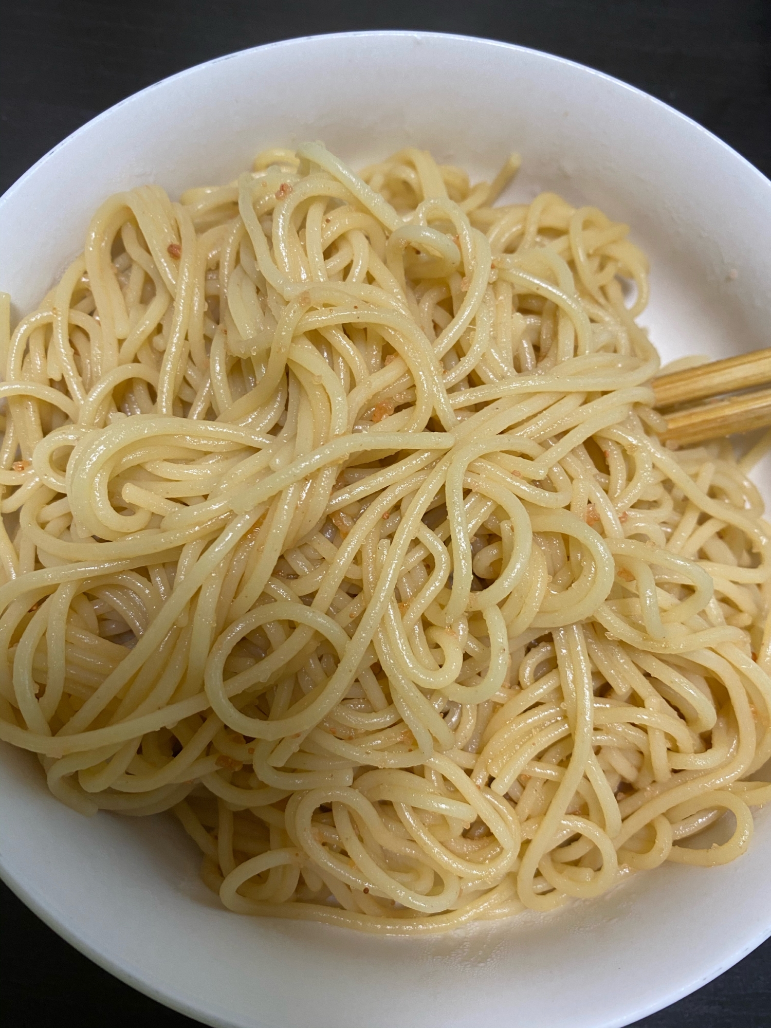 麺つゆで簡単！明太子パスタ！