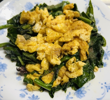 簡単でうまい！ほうれん草の卵炒め