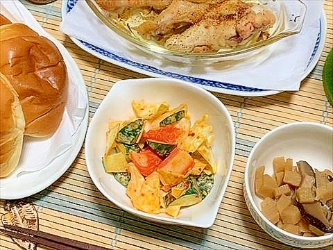 ざく切りキャベツとぶっ叩きゅうりの花椒辣醤でヒー！