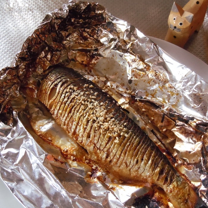 トースターで簡単ごま油香る～焼き魚