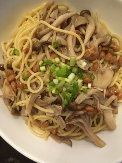 さっぱりしたパスタでした
納豆好きなので、増量しちゃいました