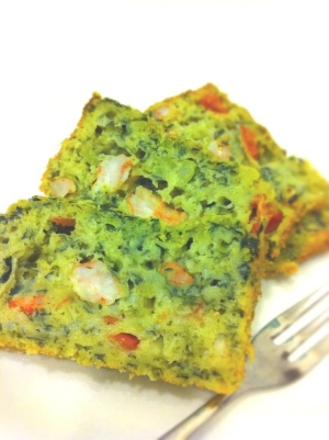 ワインに合う♪エビとバジルのケークサレ