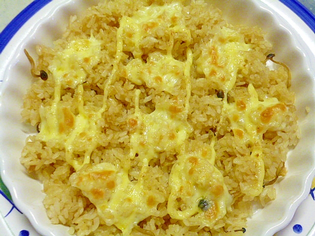 炊き込みご飯アレンジ きのこドリア風ご飯 レシピ 作り方 By みずたまsweet 楽天レシピ