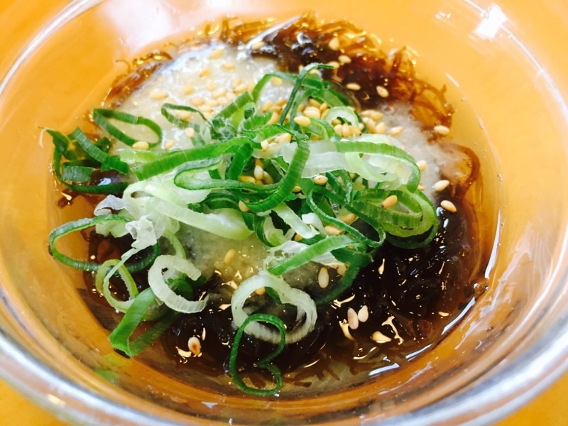 もずく酢 iPhone さっぱり！もずく酢のネギとろろのせ レシピ・作り方 by たかまさ