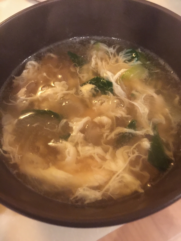 卵で中華スープ
