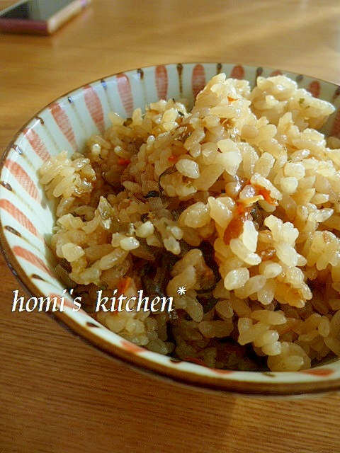 炊飯器におまかせ～塩こんぶの炊き込みご飯