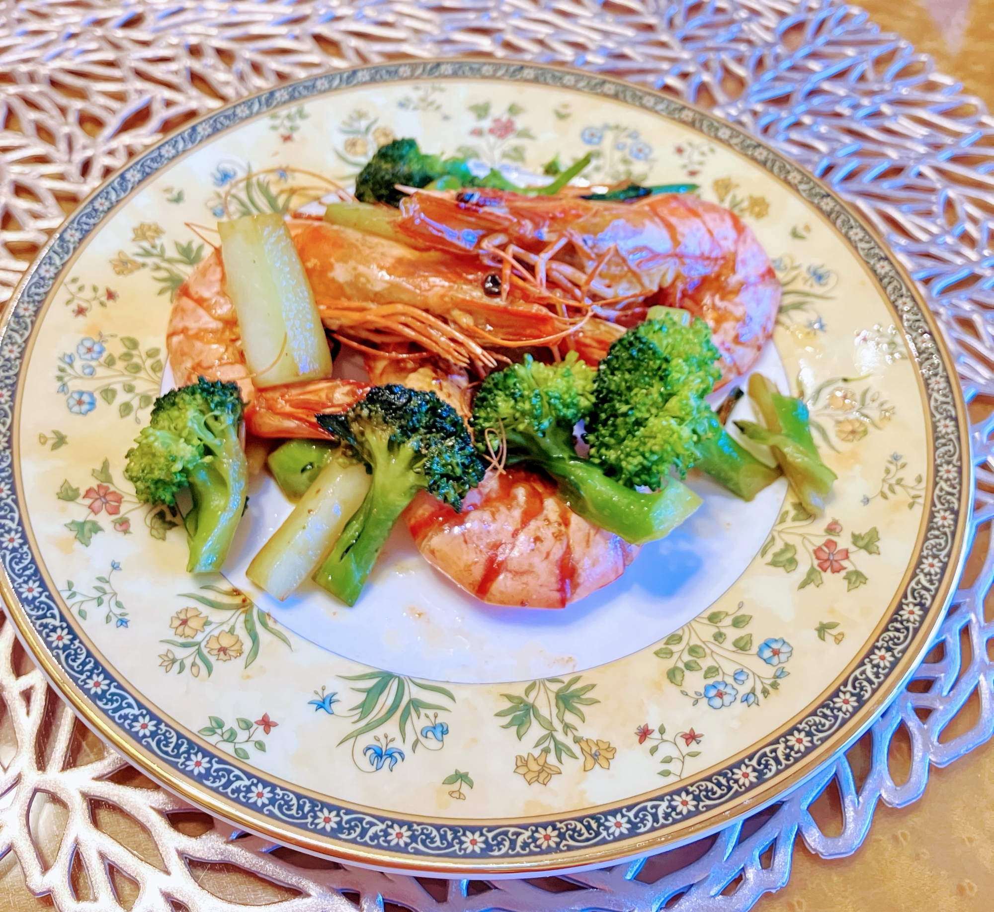 〜海老とブロッコリーのオリーブ油炒め〜