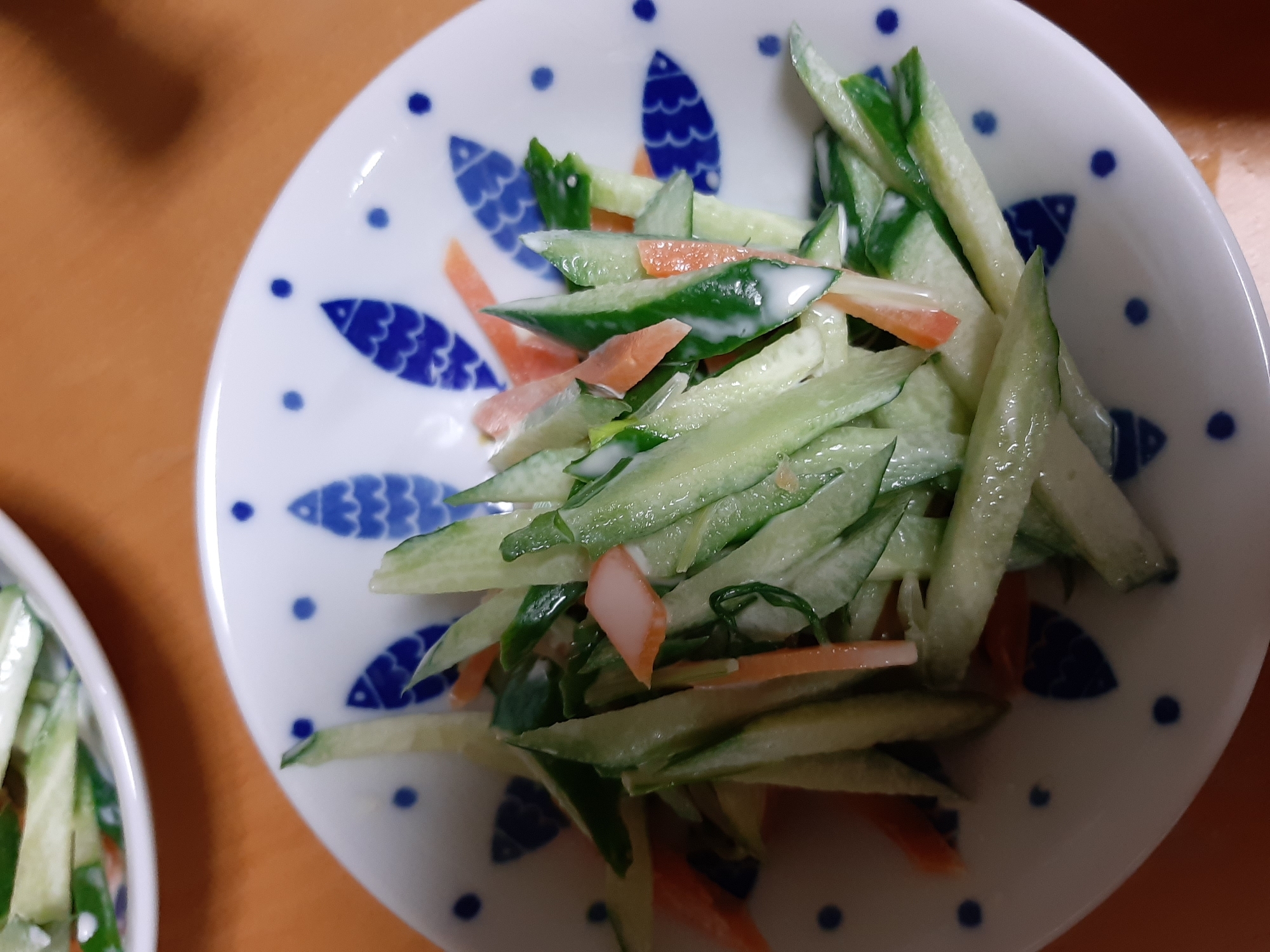 きゅうり　人参　水菜サラダ