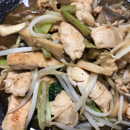 小松菜エリンギ鶏肉の炒め物