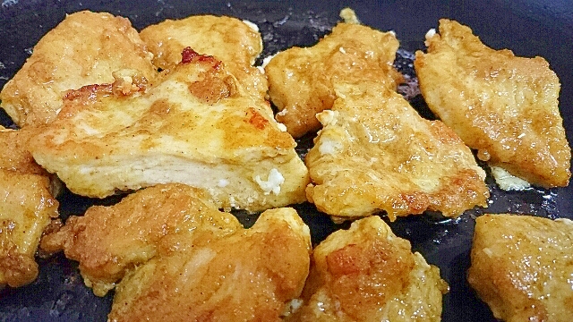 鶏むね肉で！カレーのピカタ