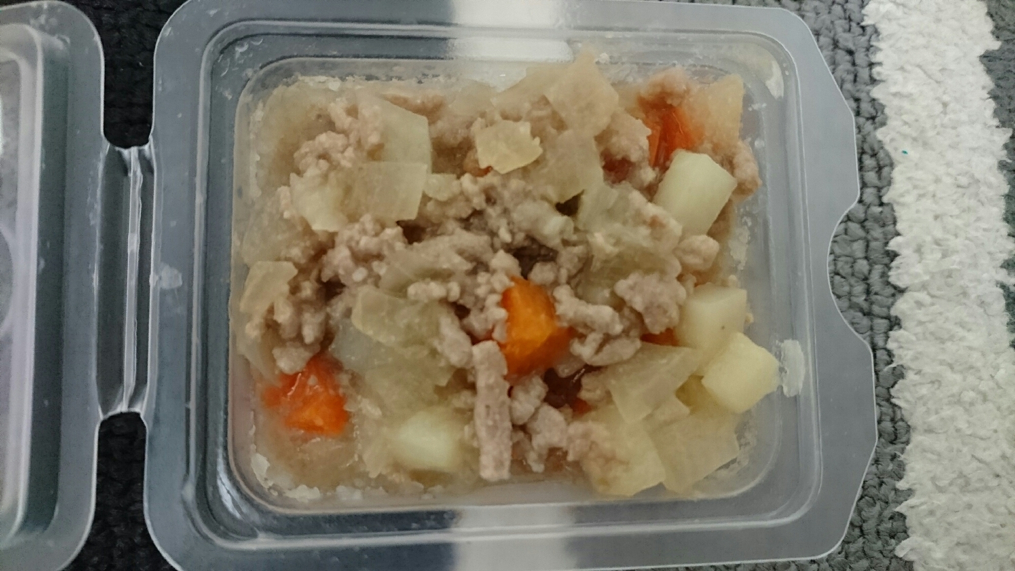 簡単離乳食 パクパク肉じゃが レシピ 作り方 By まきっぺぺぺ 楽天レシピ