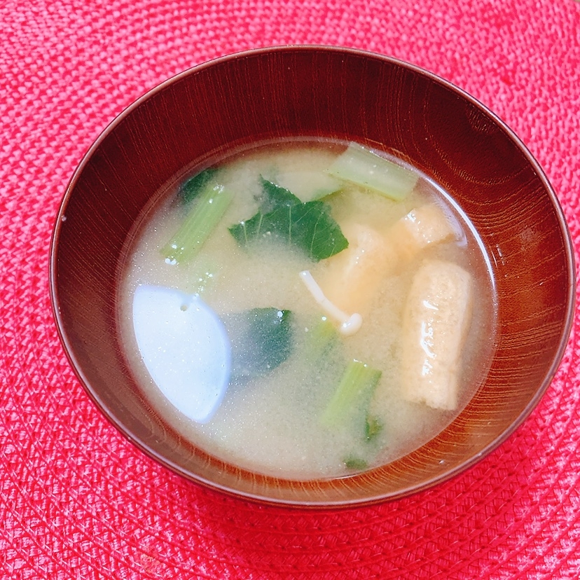小松菜えのき♪こくのあるお味噌汁