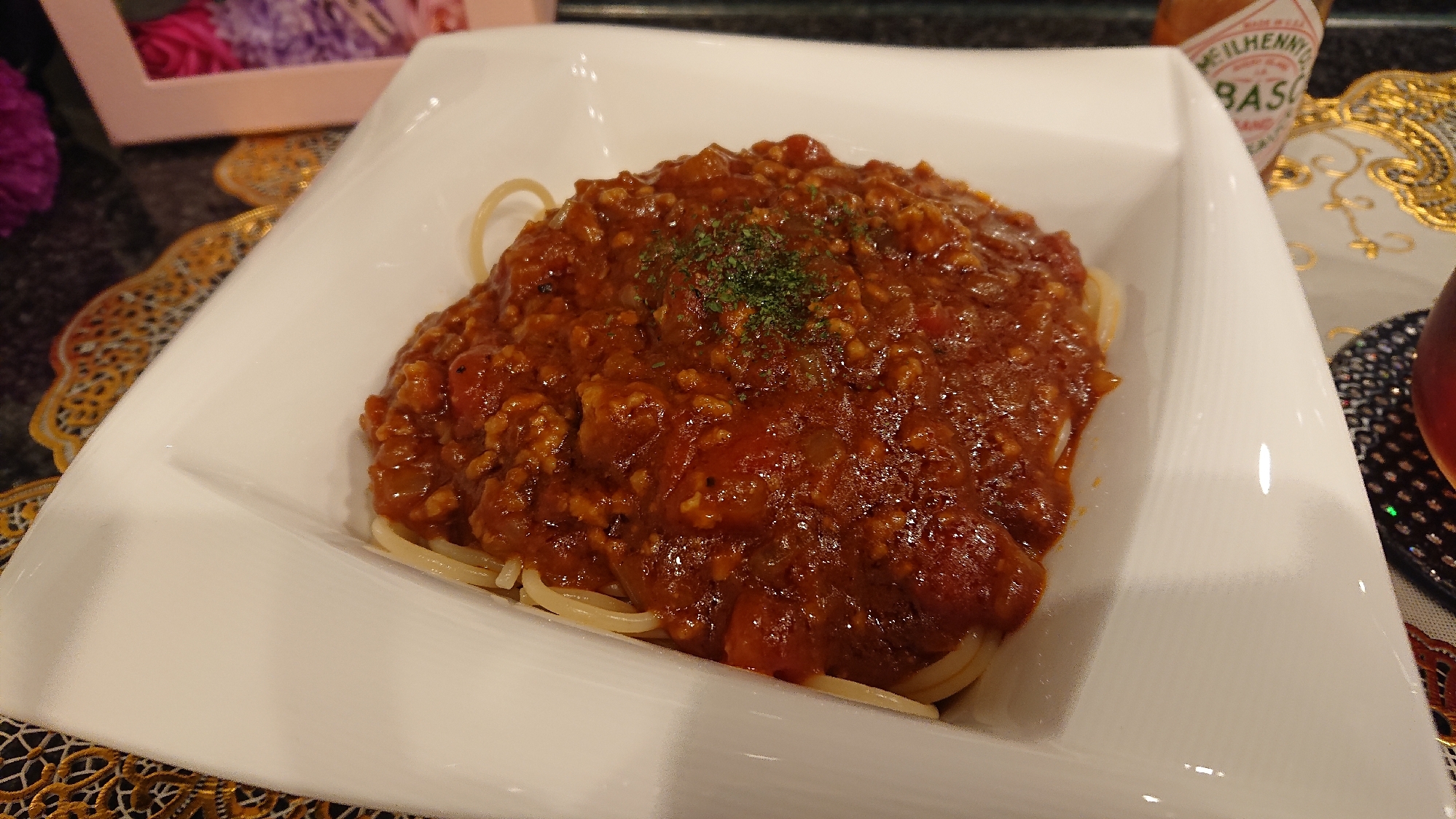 ミートソースパスタ