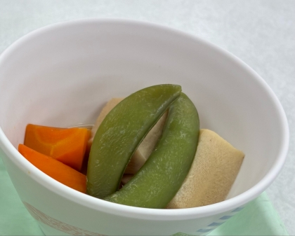 小鉢レシピ◇ひと口高野豆腐と人参の含め煮