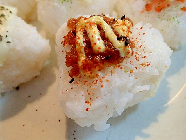 COで　金山寺味噌のピリ辛焼きおにぎり