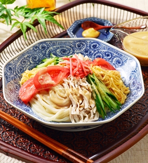 冷やし中華風 棒棒鶏うどん