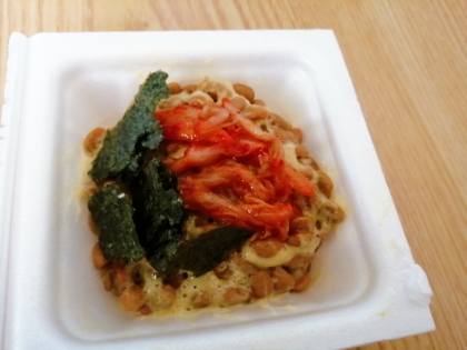 キムチと海苔の韓国風納豆