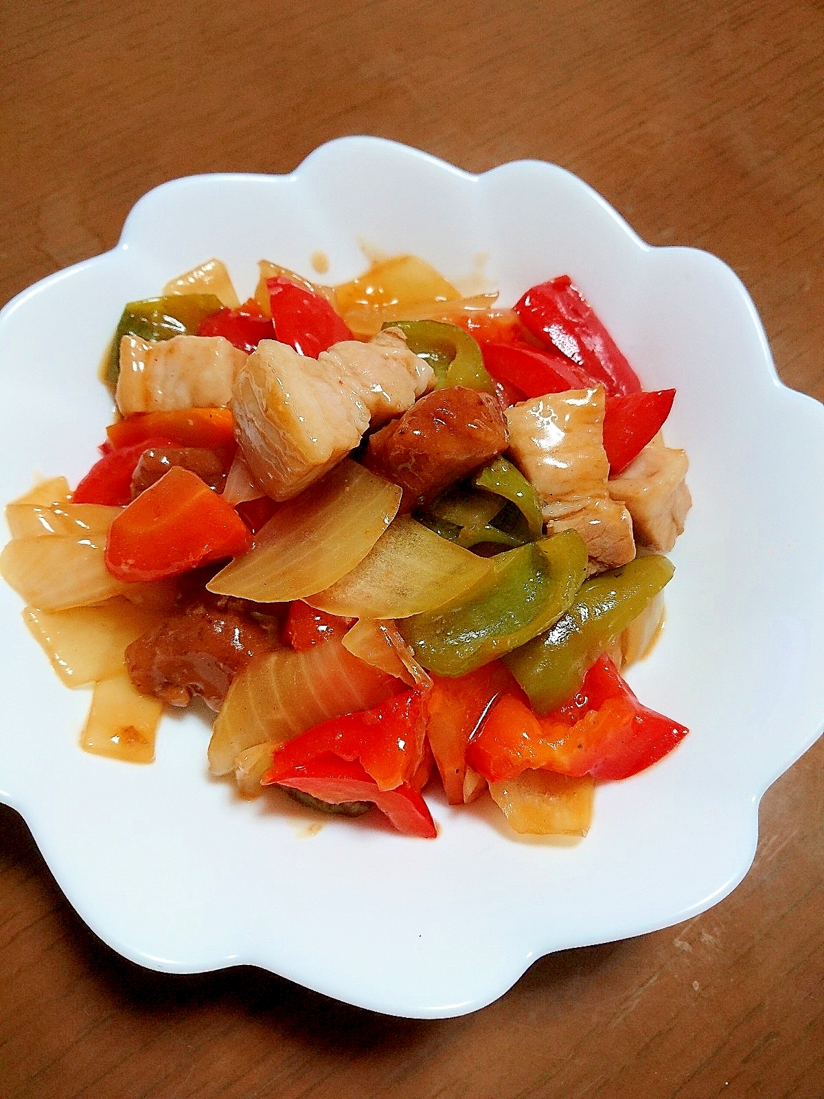 中華名菜「酢豚」を調味料にして、５～６人分に増量