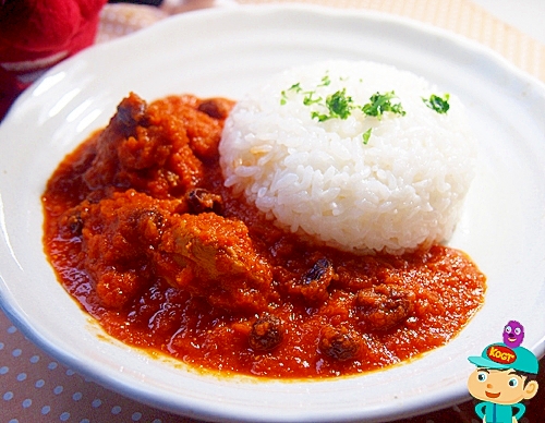 トマトとみそのカレー