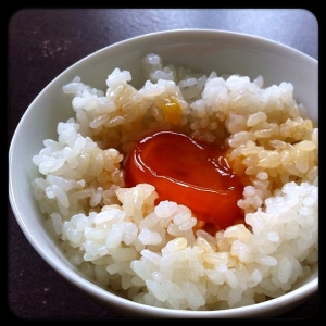 卵黄の醤油漬けご飯