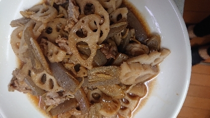 豚こんにゃくと根菜のしぐれ煮風