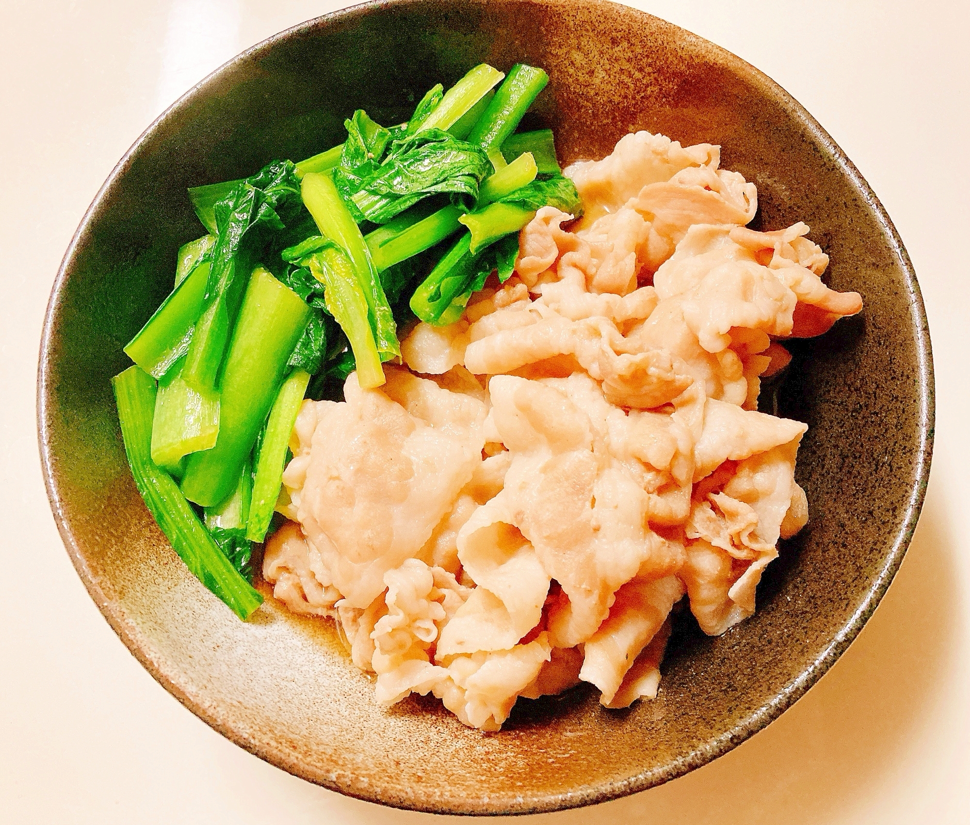 小松菜と豚肉の煮物