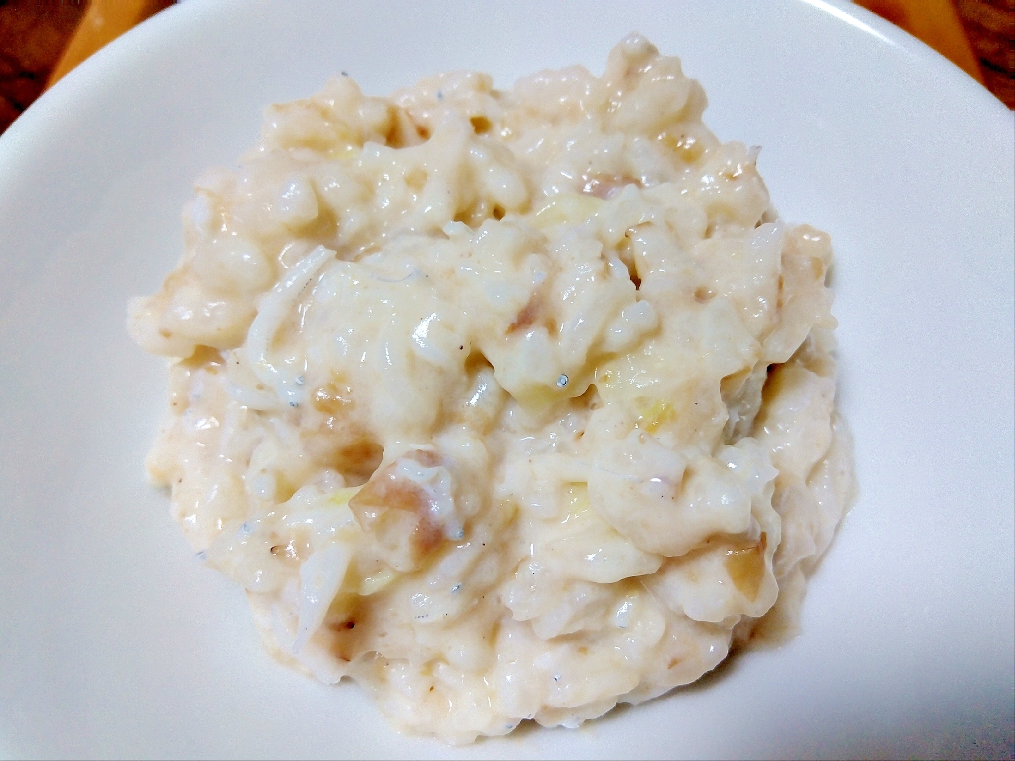 梅干しらす鰹節キャベツ入り豆乳おじや