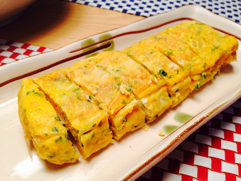 お弁当にどうぞ☆簡単アレンジ！青のり入り卵焼き！