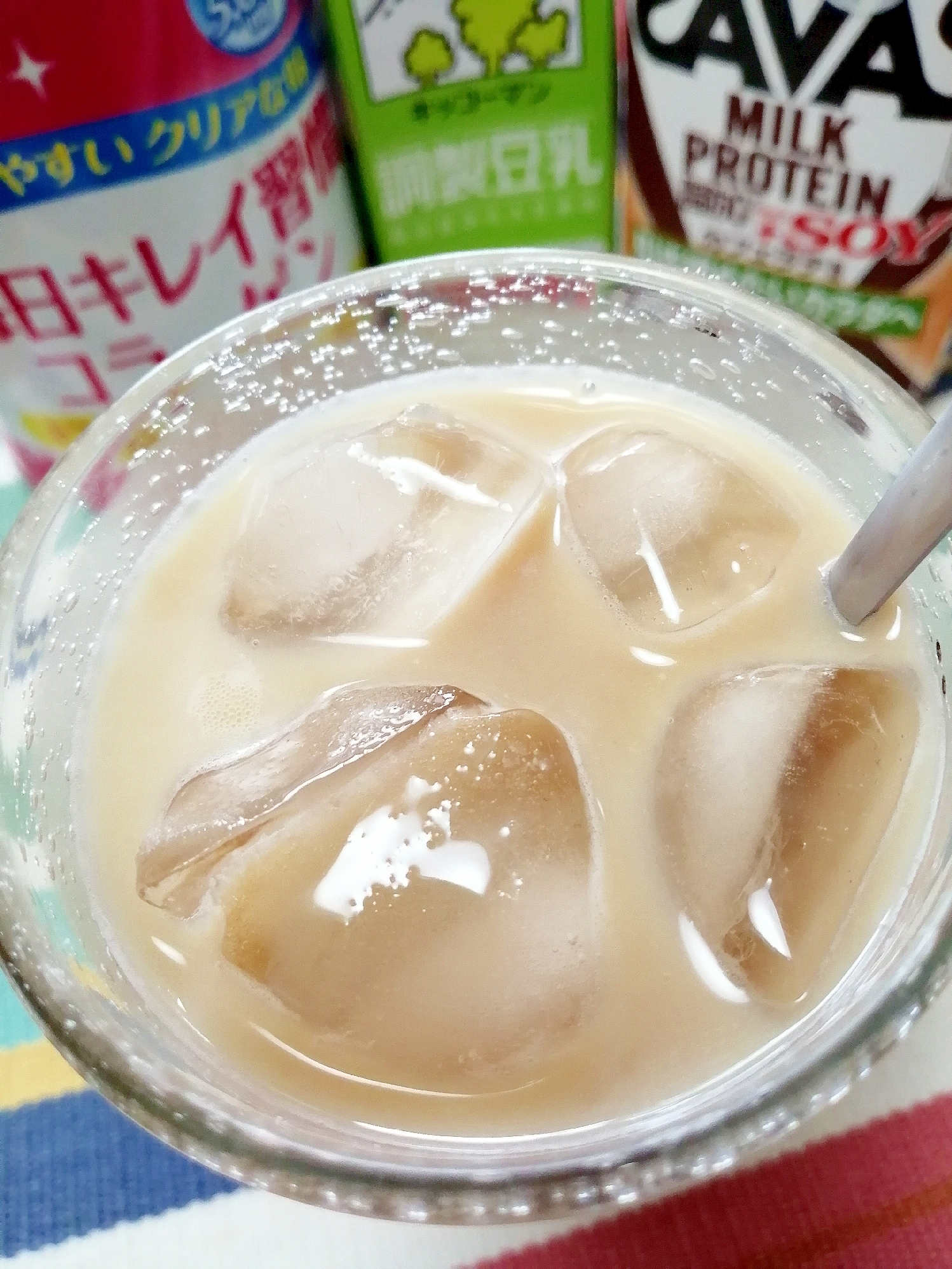 アイス☆美肌ザバス+SOYカフェラテ♪