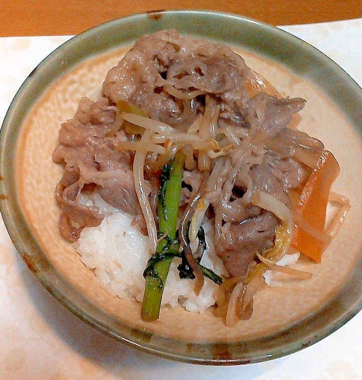 夜食の牛丼