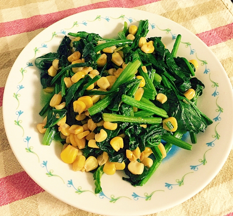 お弁当に ほうれん草とコーンのバター炒め レシピ 作り方 By オレイン酸 楽天レシピ