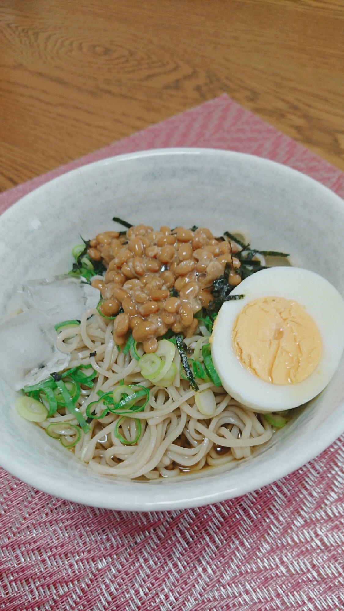 流水めんで簡単に♪冷やし納豆ソバ♪