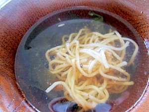 ∝つる菜と若芽スープ素麺∝
