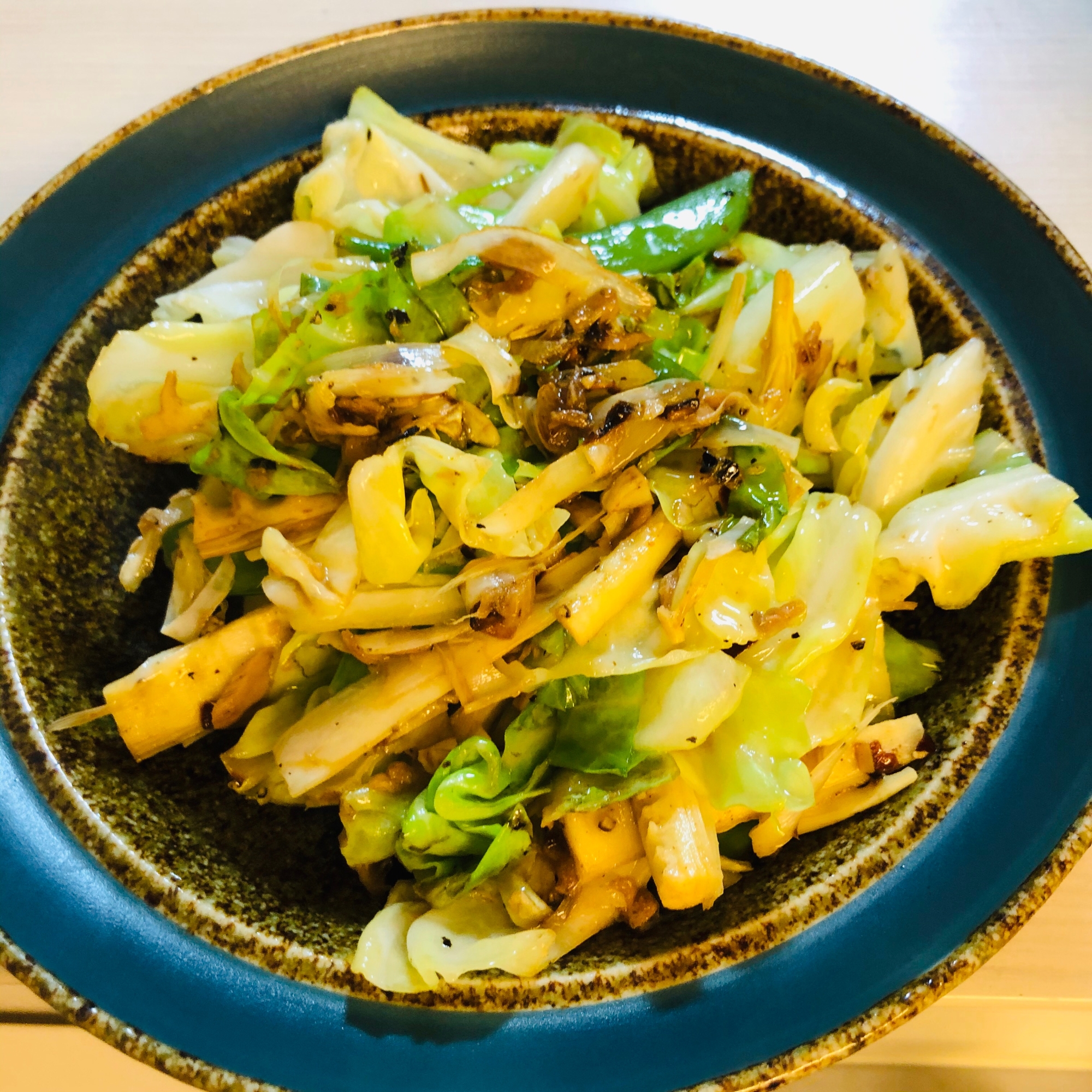 竹の子とインゲンのピリ辛野菜炒め