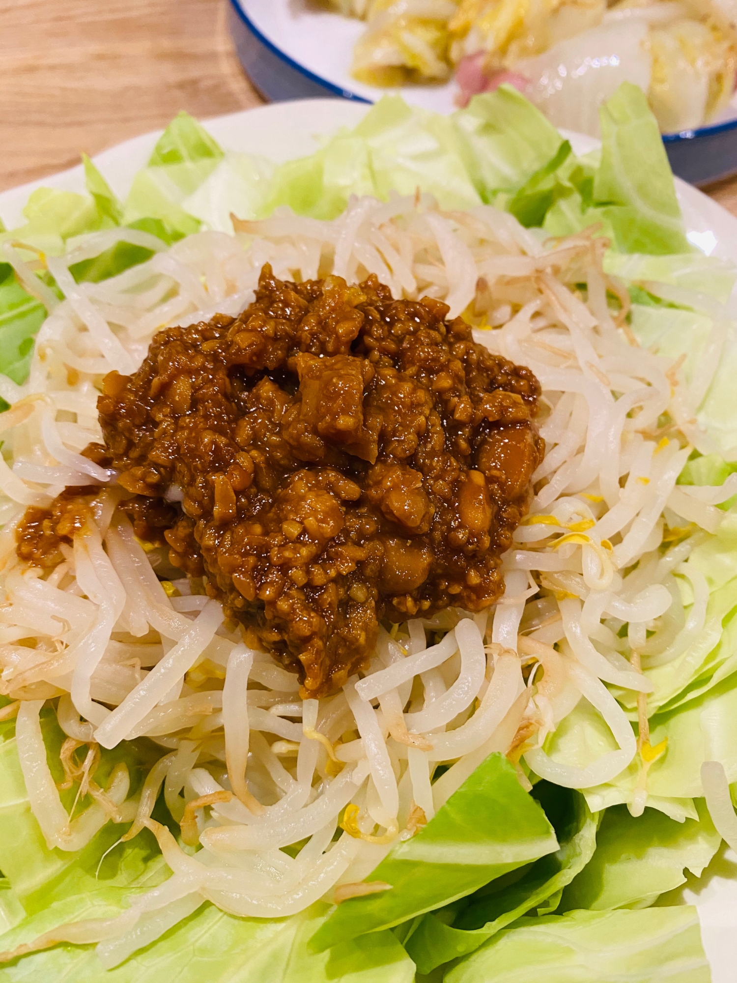 お味噌と醤油こうじタレでキャベツともやし