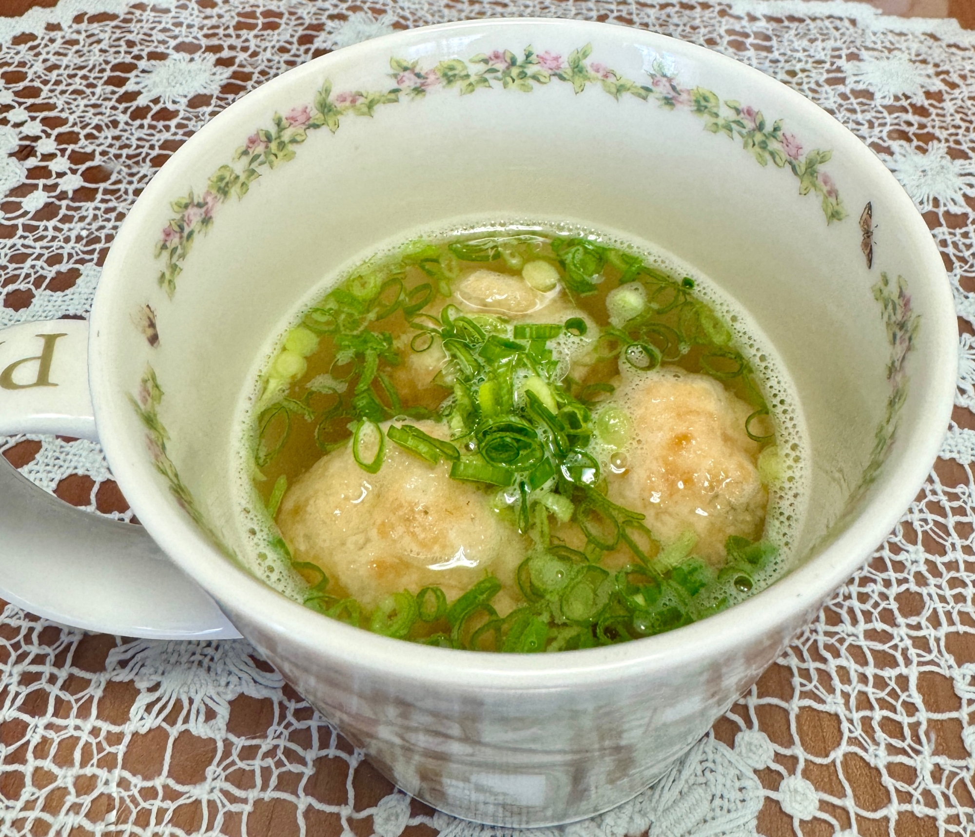 ⑩簡単にマグカップで‼️冷凍たこ焼きの☆明石焼き風