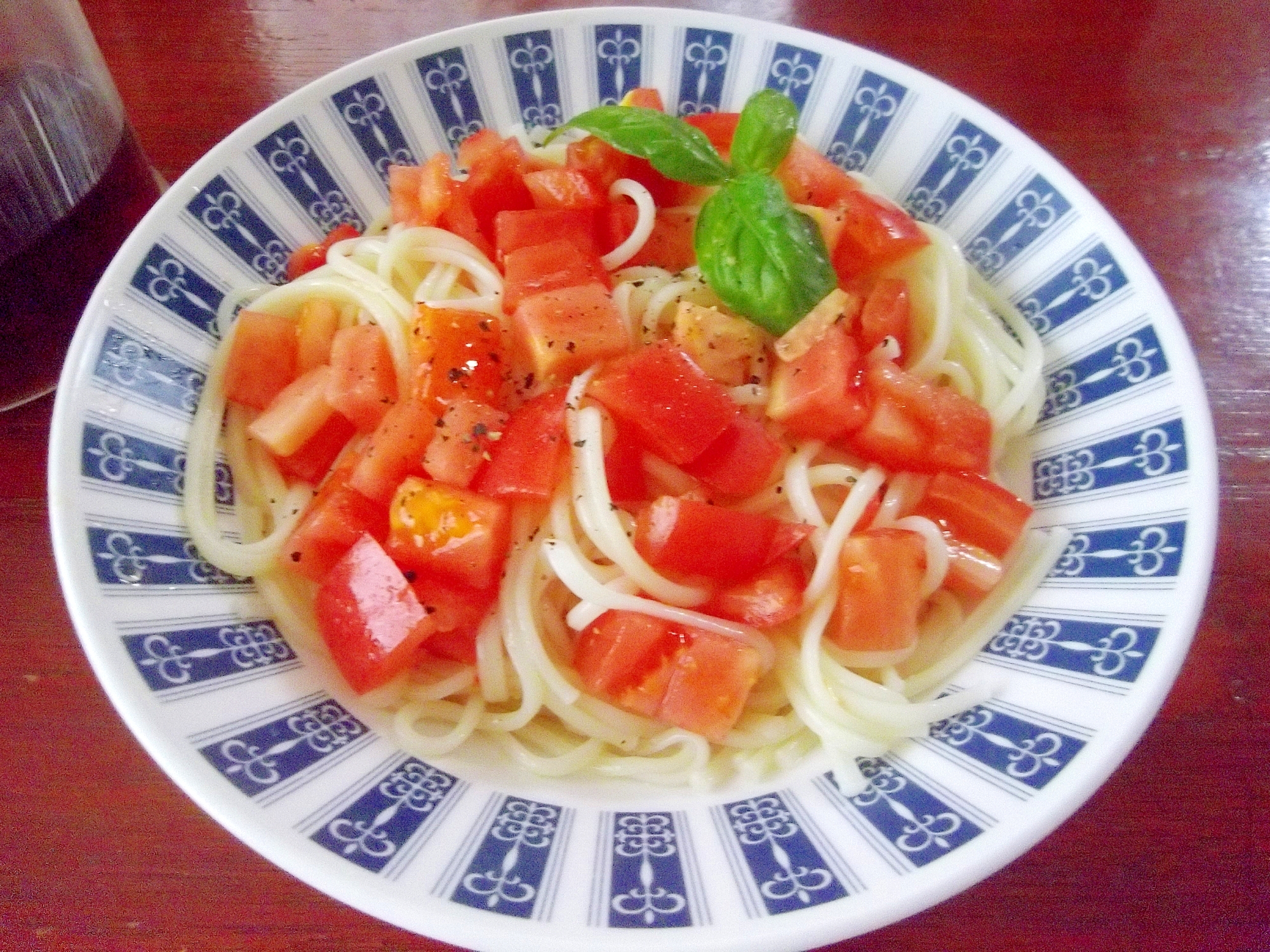 簡単冷製トマトうどん