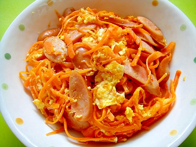 人参とウインナーの卵炒め レシピ 作り方 By Mint74 楽天レシピ